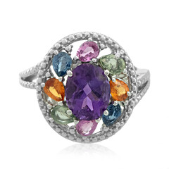 Anello in argento con Ametista Zambiana