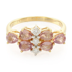 Anello in oro con Zaffiro Padparadscha (non riscaldato) (AMAYANI)