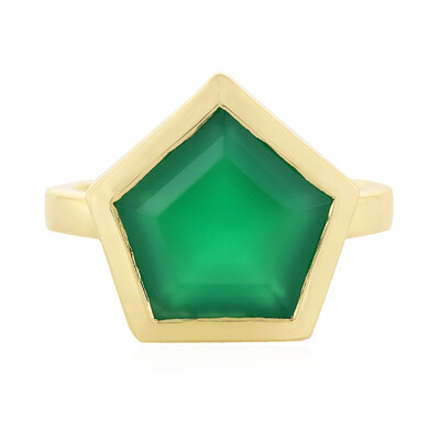 Anello in argento con Onice Verde (MONOSONO COLLECTION)