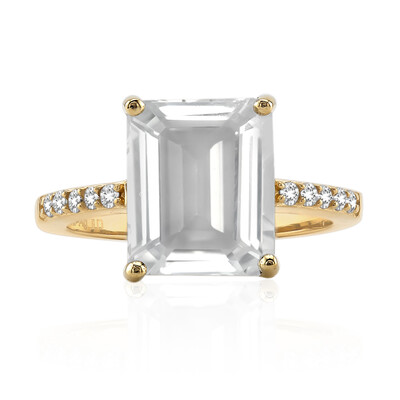 Anello in argento con Topazio Bianco