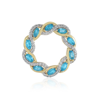 Ciondolo in argento con Apatite Blu Neon