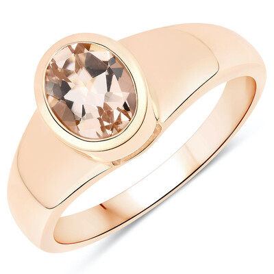 Anello in oro con Morganite