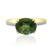 Anello in oro con Apatite Verde (Tenner Diniz)