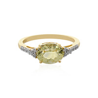 Anello in oro con Kunzite Canarino