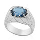 Anello in argento con Topazio Blu Londra (de Melo)
