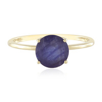Anello in oro con Zaffiro Blu del Madagascar