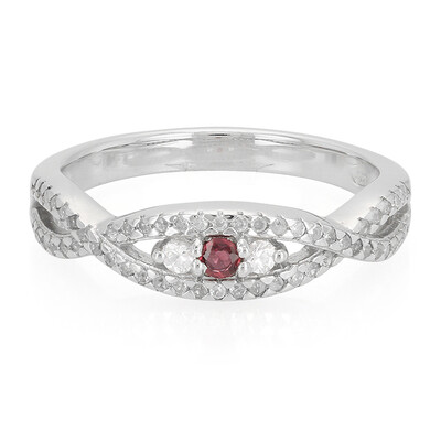 Anello in argento con Rubino Malawi