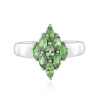 Anello in argento con Tsavorite della Tanzania