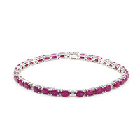 Bracciale in argento con Rubino Mozambico AAA