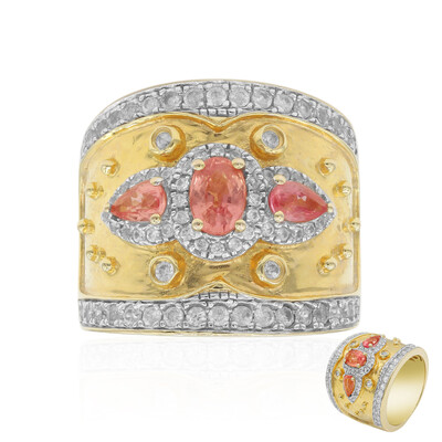 Anello in argento con Zaffiro Padparadscha (Dallas Prince Designs)
