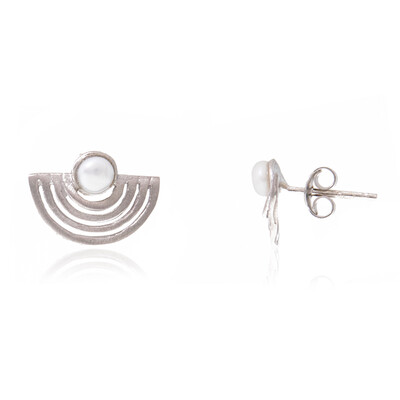 Orecchini in argento con Perla di Acqua Dolce (Joias do Paraíso)