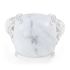 Anello in argento con Howlite