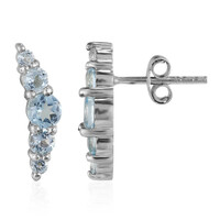 Orecchini in argento con Topazio Blu Cielo