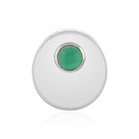 Ciondolo in argento con Calcedonio Verde