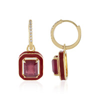 Orecchini in argento con Rubino Bemainty