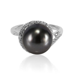 Anello in argento con Perla Tahitiana (TPC)