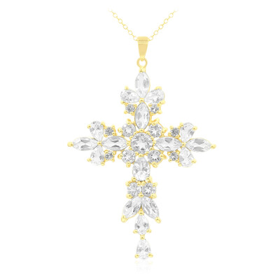 Collana in argento con Topazio Bianco