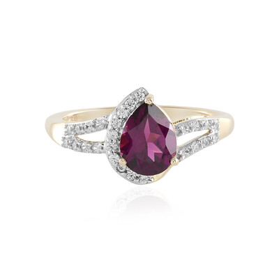 Anello in oro con Granato Magenta
