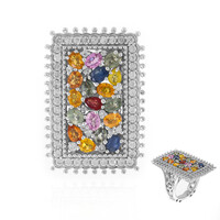 Anello in argento con Zaffiro Fancy (Dallas Prince Designs)