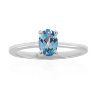 Anello in argento con Topazio Mistico Blu Colomba