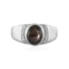 Anello in argento con Zaffiro Stellato Nero