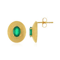 Orecchini in argento con Onice Verde