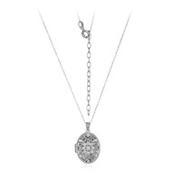 Collana in argento con Topazio Bianco