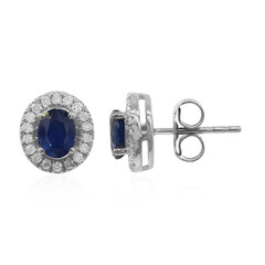 Orecchini in oro con Zaffiro Ceylon Blu