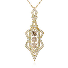 Collana in oro con Diamante Champagne I2 (de Melo)