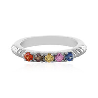 Anello in argento con Zaffiro Fancy