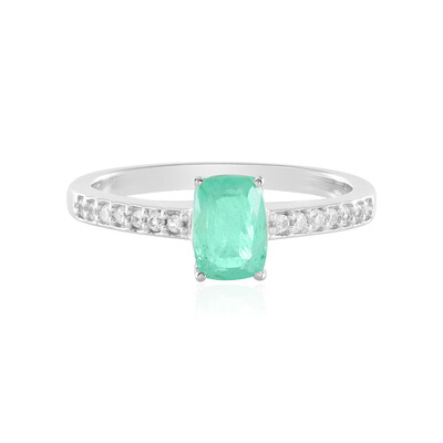 Anello in argento con Smeraldo Colombiano
