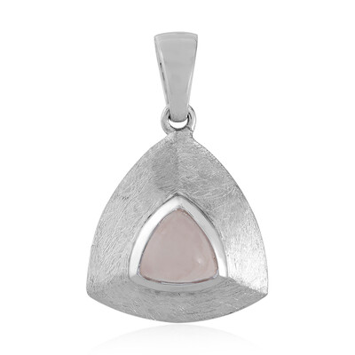 Ciondolo in argento con Quarzo Rosa (MONOSONO COLLECTION)