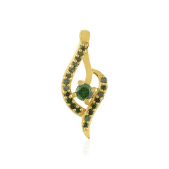 Ciondolo in argento con Diamante Verde I4