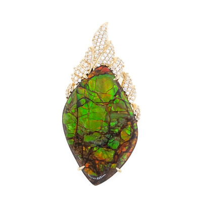 Ciondolo in oro con Ammolite (de Melo)