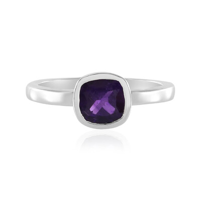 Anello in argento con Ametista Zambiana