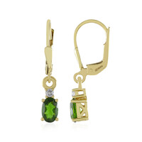 Orecchini in argento con Diopside Russo