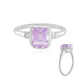 Anello in argento con Ametista Rose de France