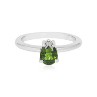 Anello in argento con Diopside Russo
