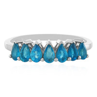 Anello in argento con Apatite Blu Neon