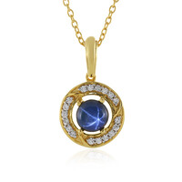 Collana in argento con Zaffiro Stellato Blu