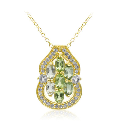 Collana in argento con Tormalina Verde