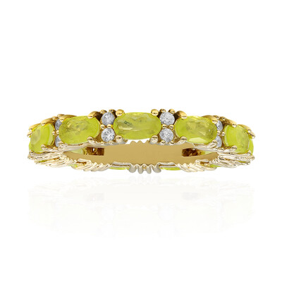 Anello in argento con Quarzo giallo pastello