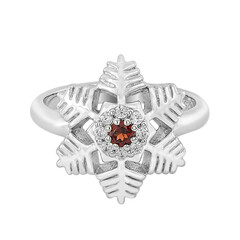 Anello in argento con Granato Mozambico
