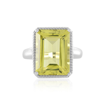 Anello in argento con Quarzo Ouro Verde