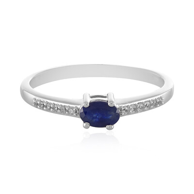 Anello in argento con Zaffiro Blu del Madagascar