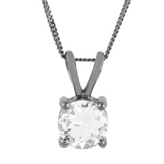 Collana in argento con Topazio Bianco