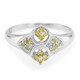 Anello placcato in platino con Diamante Fancy