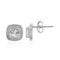 Orecchini in argento con Topazio Bianco