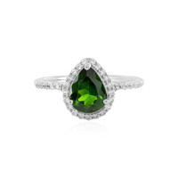 Anello in argento con Diopside Russo