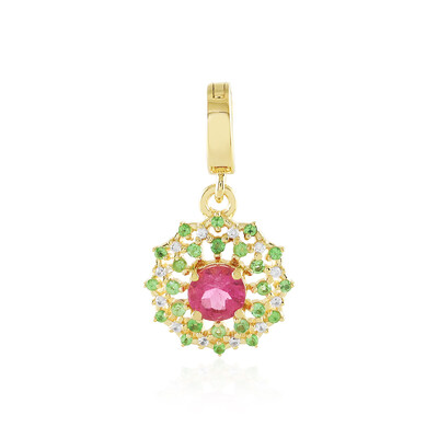 Ciondolo in argento con Tormalina Rosa Nigeriana
